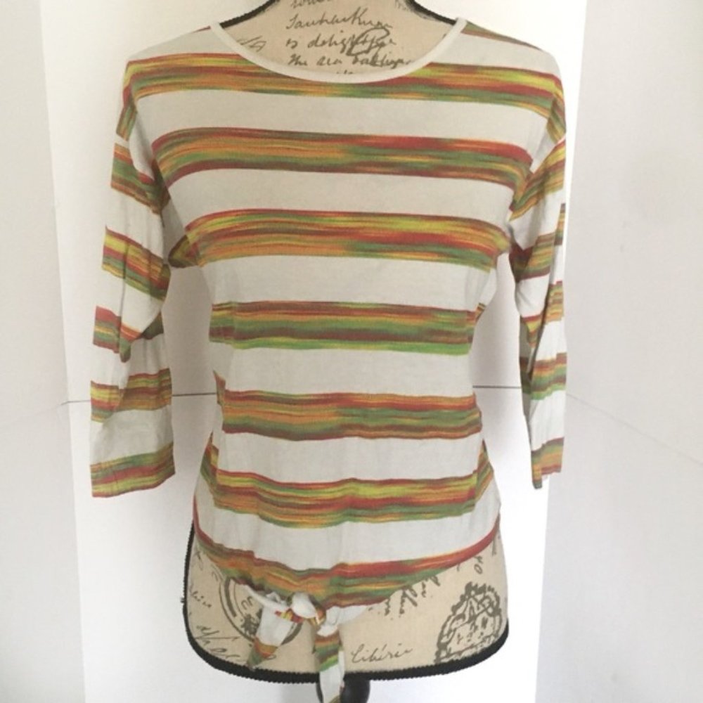 Striped White Crop Top by Mambo